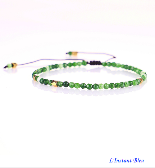Bracelet en Cristal Naturel : Onyx vert