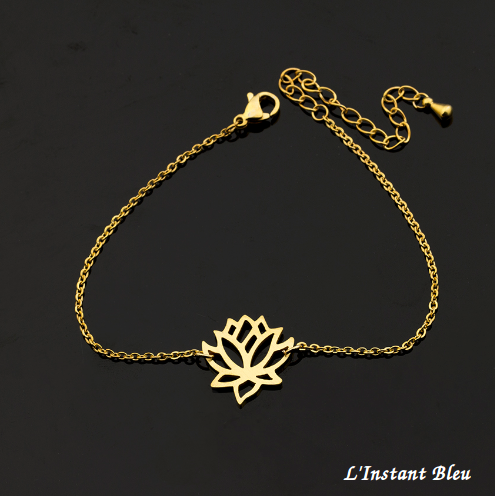Bracelet Sûtra du Lotus-Plaqué or jaune