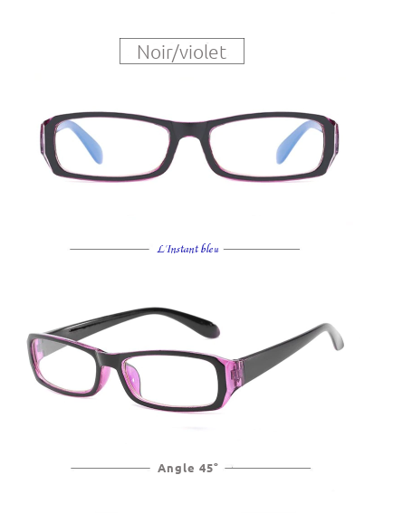 Lunettes de protection anti-lumière bleue « Madras  » -Noir et violet 2