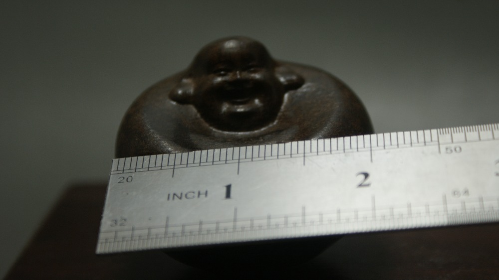 Beaux-Chinois-Parfum-Bois-Sculpt-excellente-vieille-Main-sculpt-Bouddha-Statue