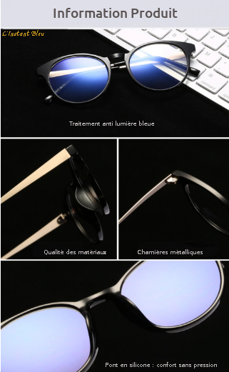 Lunettes de protection anti-lumière bleue « Pattaya » - Détails