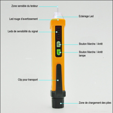 Stylo Testeur de tension électrique « PeakMeter »-Descriptif3