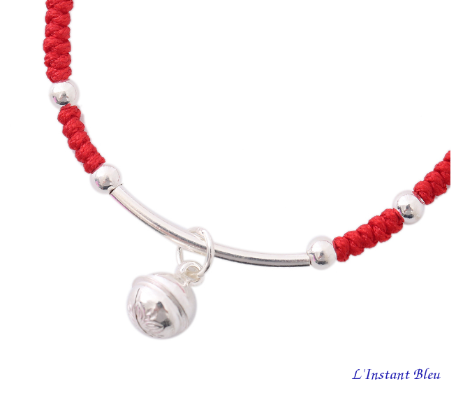 Bracelet bouddhiste %22Ghanta%22 Argent-clochette-6