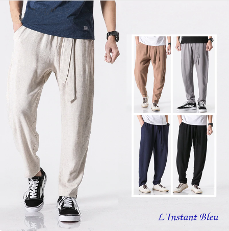 Pantalon de Yoga « Macao » en Coton naturel- 4 couleurs