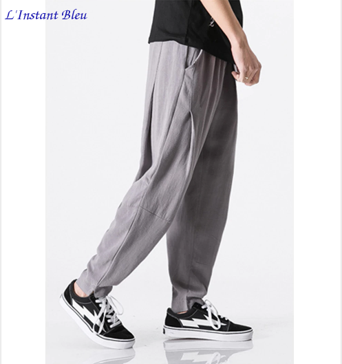 Pantalon de Yoga « Macao » en Coton naturel- Gris acier 4