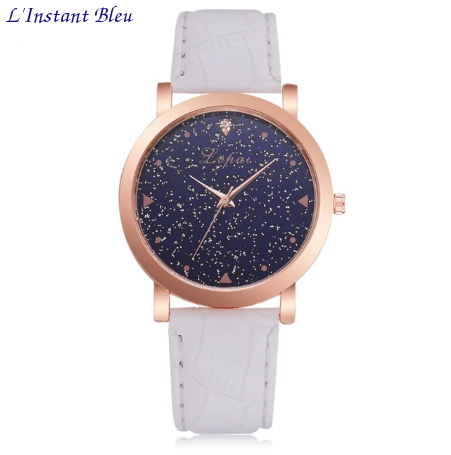 Montre casual « Ākāśa » le cosmos Or rose-Blanc