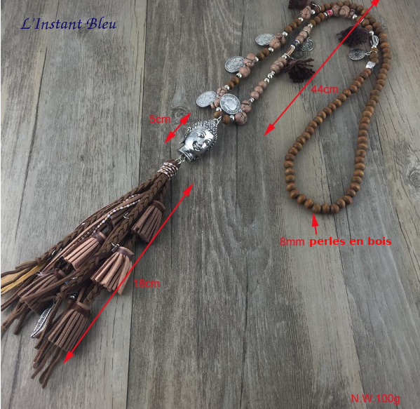 Collier Mâlâ Bouddha «  Bhagavān  » Esprit Bohème