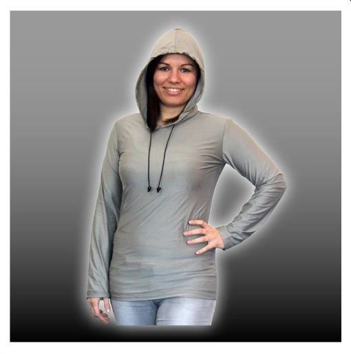 Sweat-Shirt à capuche anti ondes en tissu Silver-Elastic-2