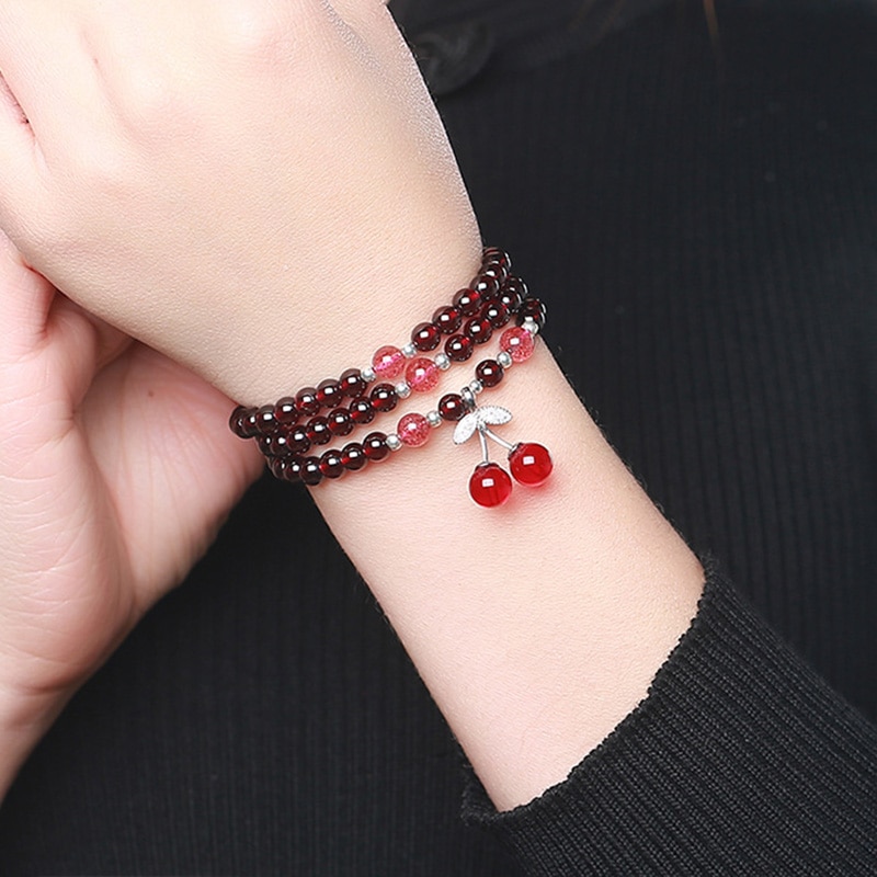 Vin-Rouge-Grenat-Bracelets-Pour-Femmes-Pierre-Naturelle-925-Bijoux-En-Argent-Sterling-Renard-Gourde-Pixiu