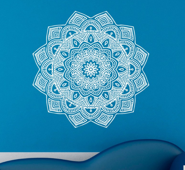 Grand Sticker mural « Máṇḍala Lotus Sacré »-3