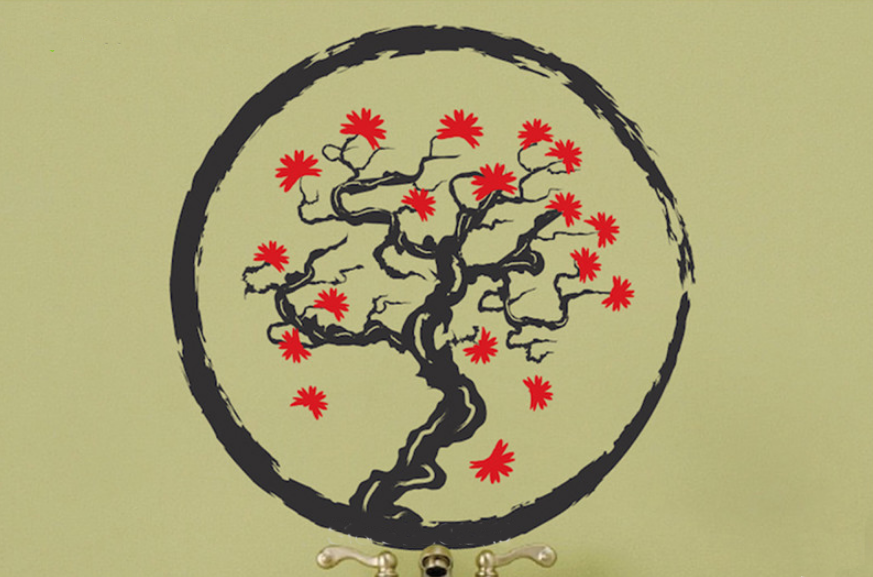 Sticker mural « Dharmakāya » Arbre zen-5