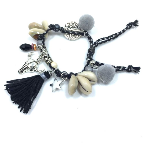 Bracelet Boho de cheville ou main « Gomukhā » en 3 couleurs-3