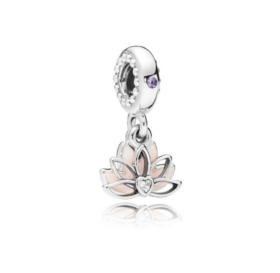 Charm Bohème «Padmanābha » Fleur de Lotus en Argent Sterling-1