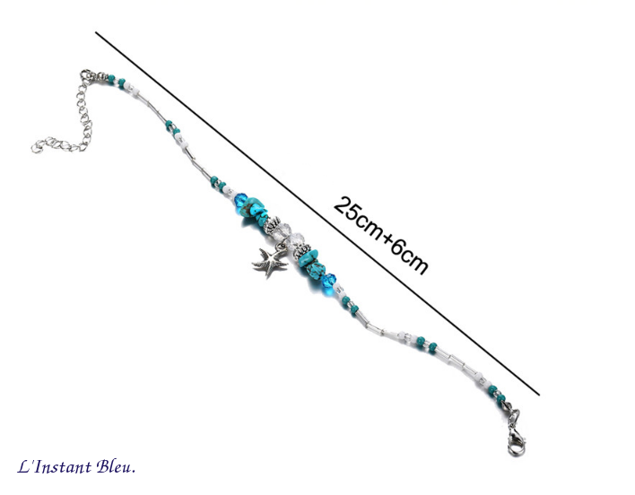 Bracelet de Cheville Bohème « Sarasvān » Esprit de la Mer -5