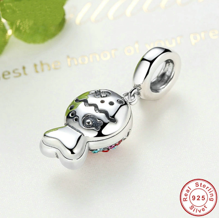 Charm  « Matsyendrā » Seigneur des Poissons en Argent Sterling-3