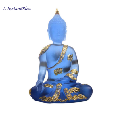 Statue «Bouddha Bleu» assis - 16cm