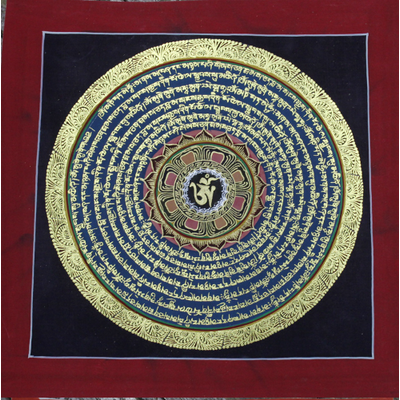 Thangka: Art tibétain-Mandala sur toile