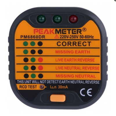 Testeur de prise Automatique PEAKMETER PM6860DR