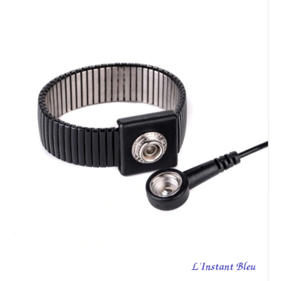 Kit Bracelet métallique de mise à la Terre avec cordon de 1,80m