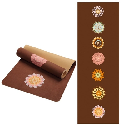 Tapis de Yoga « Bīja » 7 Chakra, Mandala et Nature – 183 x 61 cm – 5 mm d’épaisseur