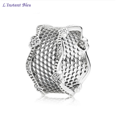 Bague-anneau «Maitrī» dentelle d’amour en Argent