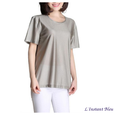 Tee-shirt Homme ou Femme « Indu » Anti-ondes en Fibres d’argent
