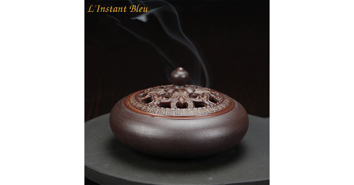 Ancien Brûle-encens En Céramique - Déco Vintage Et Spirituelle, Fait Main