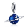 BISAER-Real-925-argent-Sterling-voyage-monde-charmes-plan-te-toile-lune-gland-perles-Fit-bracelets