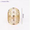 Bague-anneau Fleur de Vie « Jyōtī » en Acier inoxydable -3