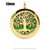 Pendentif diffuseur dHuiles essentielles-Arbre de vie avec chaine- or
