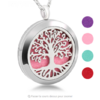 Pendentif diffuseur d'Huiles essentielles-Arbre de vie avec chaine-rose