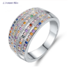 Bague Vintage «Darśhana » en Argent et Zircons de couleurs-1