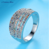 Bague Vintage «Darśhana » en Argent et Zircons de couleurs-2