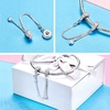 BISAER-925-argent-Sterling-pav-Inspiration-toile-cha-ne-de-s-curit-clair-CZ-bouchon-breloques