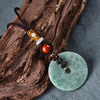 Jade-naturel-paix-Buckel-amulette-pendentif-sautoir-conception-originale-ethnique-Simple-la-main-corde-chandail-cha