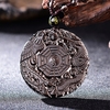 Collier-pendentif-pierre-naturelle-Dragon-Phoenix-avec-cha-ne-huit-trigrammes-pendentif-glace-obsidienne-amulette-paix