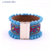 Bracelet Boho « Vishākhā » Esprit lumineux en Cuir végan-5.1