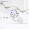 Bague contemporaine « Kāra » en Argent sterling et Opale précieuse blanche-4.1