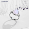 Bague contemporaine « Kāra » en Argent sterling et Opale précieuse blanche-6.1