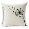 Housse-de-coussin-pissenlit-sans-mouche-noir-et-blanc-housse-de-coussin-morale-coton-lin-housse