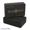 Lot de 2 Briques de Yoga « Pratyāhāra » Noir et Or-2.1