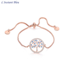 Bracelet coulissant « Māṇāsarōvar » Arbre de Vie-8 or rose.1