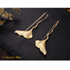 Boucles d’oreilles Bohème Ginkgo «Sōḥa»-5.1