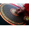 Thangka Tibetaine Mandala Sûtra du Coeur 40x40- 1