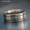 Bague Anneau Indienne « Lhassā » en Argent et Turquoise-7.1