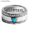 Bague Anneau Indienne « Lhassā » en Argent et Turquoise-13.1
