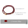 «Sḥabdā» Double Bracelet bohème en Grenat-10