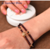«Sḥabdā» Double Bracelet bohème en Grenat-12.1