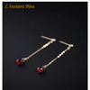Boucles d’oreilles Bohème « Śḥankarī » en Or et Grenats almandin-10.1