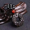 Porte-cl-s-rond-en-obsidienne-naturelle-Style-chinois-brillant-bouton-de-s-curit-pour-voiture
